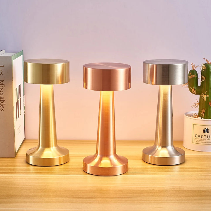 Rechargeable LED Touch Table Lamp – Cordless Bedside & Desk Light for Bedroom, Restaurant & Bar Decor