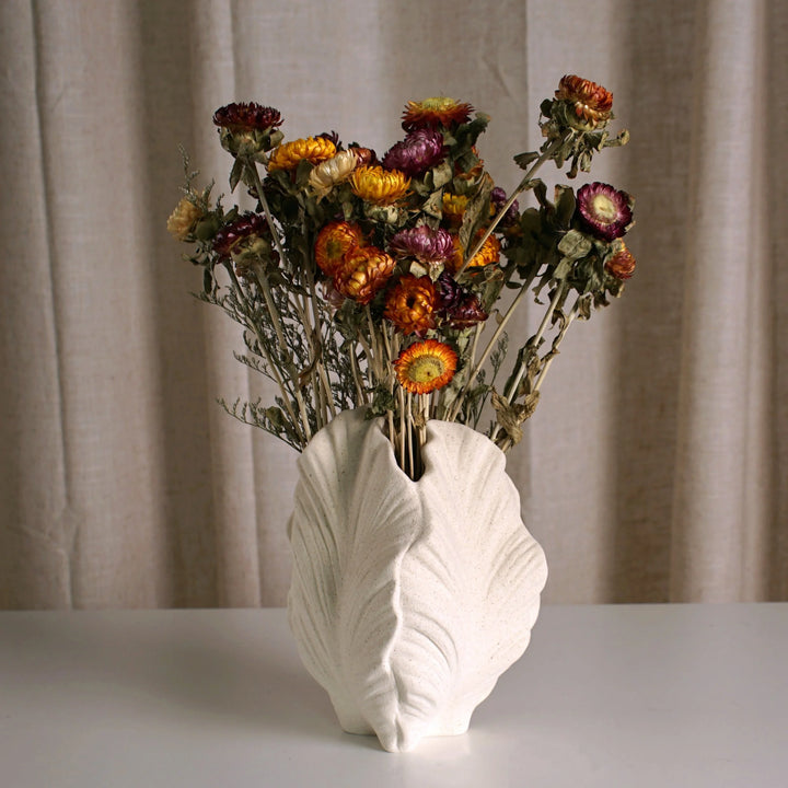 Modern Irregular Ceramic Vase – Nordic Centerpiece for Pampas Grass & Dried Flowers