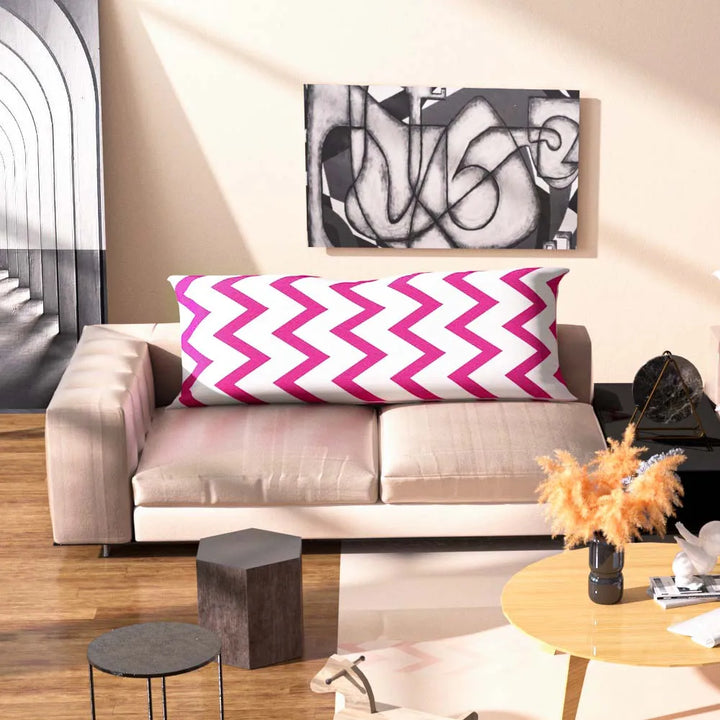 Nordic Cotton Long Pillow Case – Soft Wave Body Pillow Cover