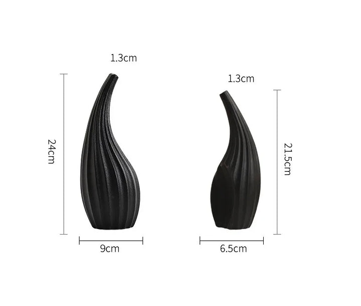 Abstract Couple Ceramic Vase Set – Modern Nordic Decor