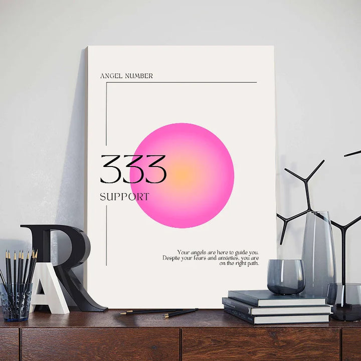 Gradient Spiritual Aura Canvas – Framed Pastel Wall Art