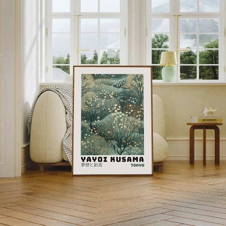 Yayoi Kusama Jellyfish Canvas – Colorful Nordic Wall Art