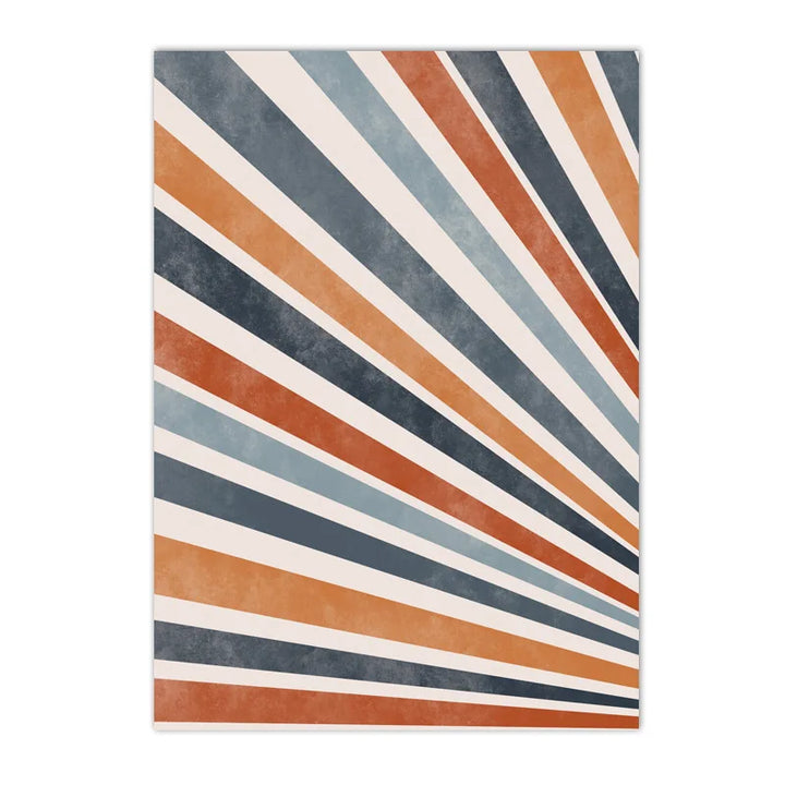 Modern Mid-Century Sun Canvas Wall Art – Retro Abstract Bohemian Prints for Living Room & Home Decor