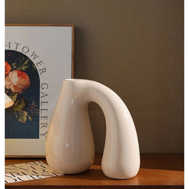 Nordic Chic Ceramic Vase – Modern Centerpiece Decoration