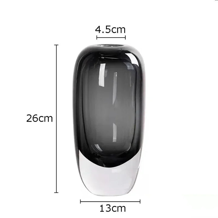 Transparent Crystal Glass Vase – Modern Flower Arrangement Decor