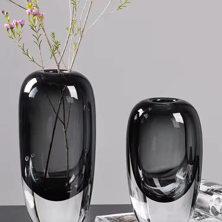 Transparent Crystal Glass Vase – Modern Flower Arrangement Decor