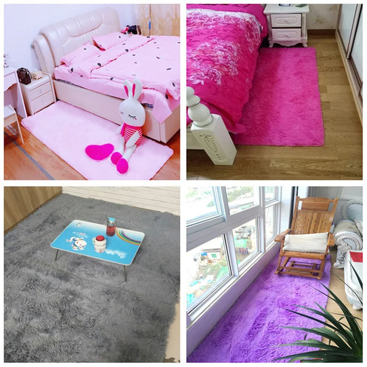 Long Plush Modern Soft Rug for Living Room