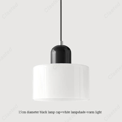 Modern Glass LED Pendant Light – E27 Cream Style Chandelier for Living Room, Bedroom & Dining