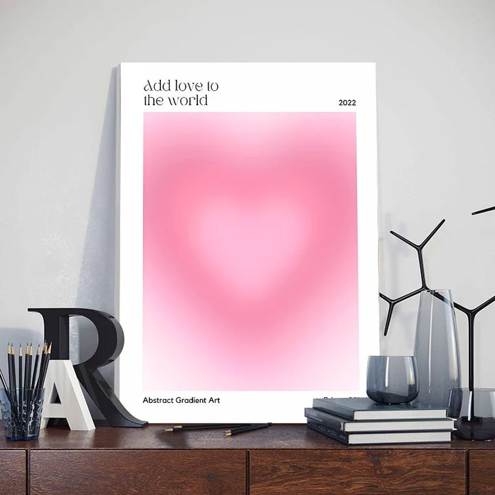 Gradient Spiritual Aura Canvas – Framed Pastel Wall Art