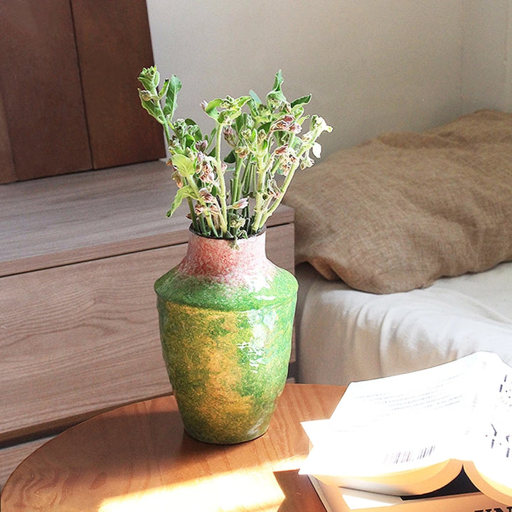 Impressionism Ceramic Vase – Abstract Modern Centerpiece