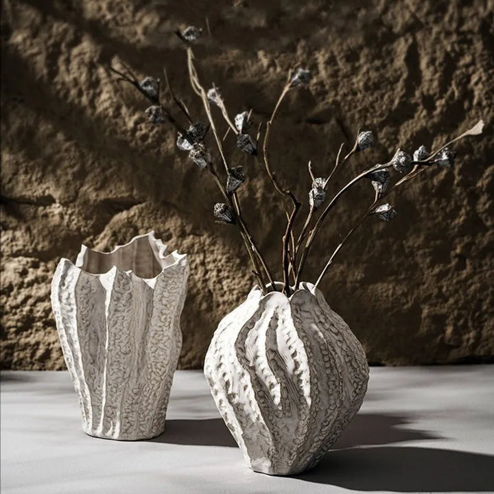 Nordic Irregular Ceramic Vase – Modern Tabletop Decor