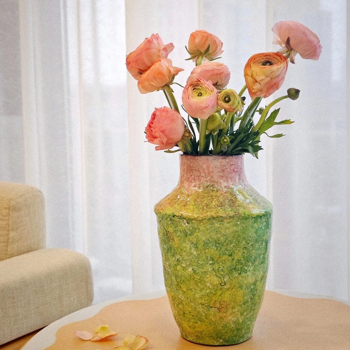 Impressionism Ceramic Vase – Abstract Modern Centerpiece