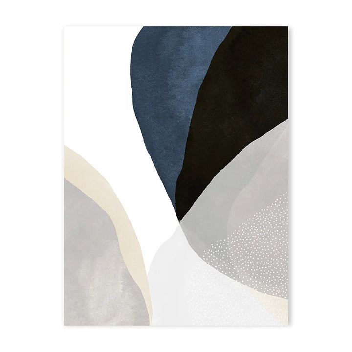 Navy Blue Abstract Canvas Print – Modern Wall Art Decor