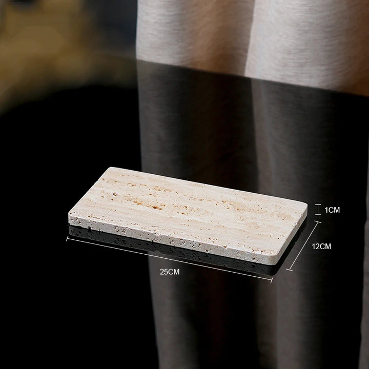 Natural Travertine Counter Tray for Bathroom & Kitchen