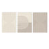 Modern Minimalist Beige Line Canvas Print – Abstract Boho Wall Art for Bedroom & Living Room | Unframed Three-Piece Poster Set