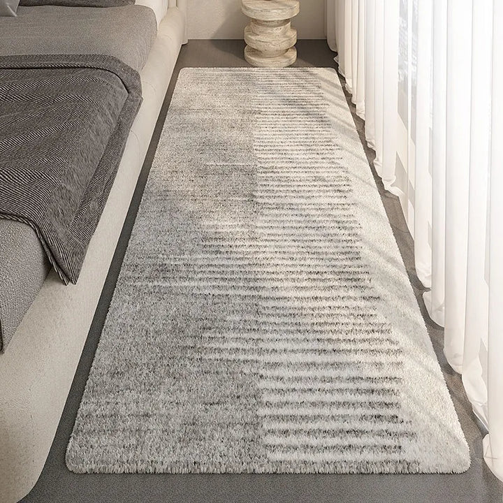 Alfombra suave y geométrica de felpa: antideslizante, imitación cachemira, ideal para sala de estar, dormitorio y habitación infantil.