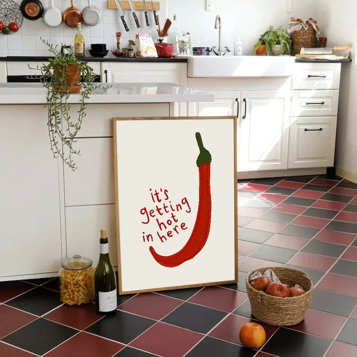 Japanese Hot Chilli Pepper Canvas Print – Kitchen Wall Art