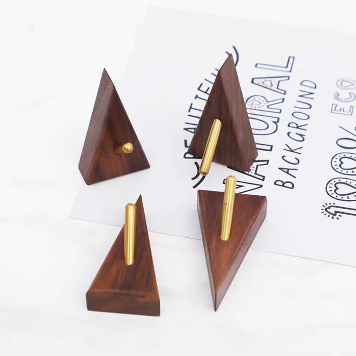 Gancho creativo de madera maciza de latón HeMu, sin perforaciones, para colgar ropa, abrigos, sombreros y bolsos.