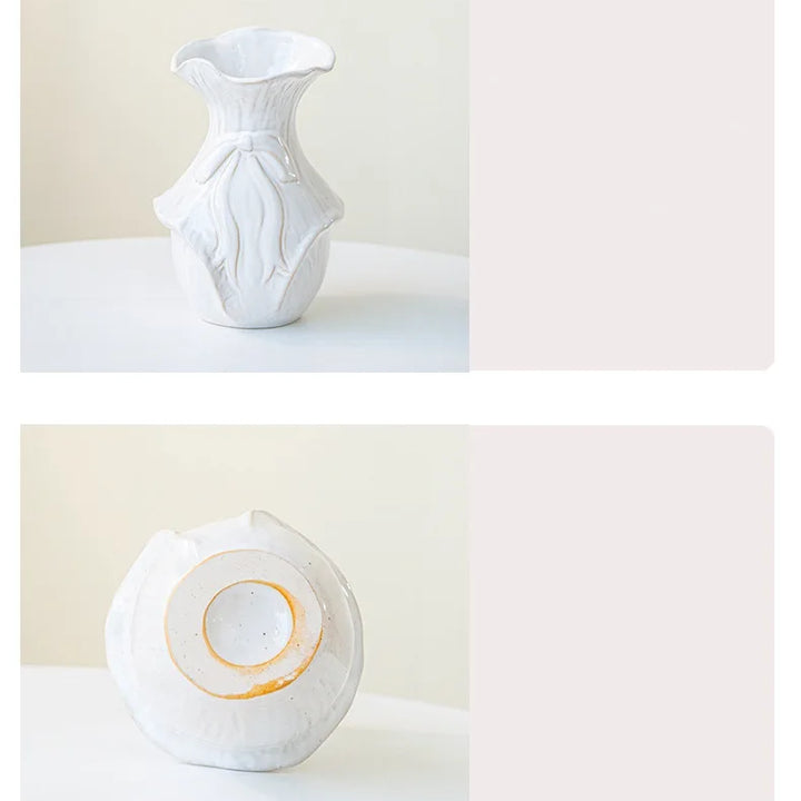 Retro Nordic Ceramic Vase – Modern Minimalist Home Décor