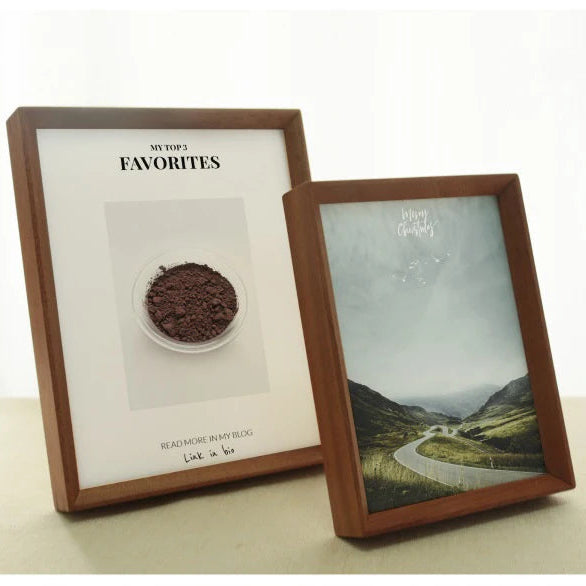 Nordic Wooden Photo Frame – Solid Wood Tabletop Decor