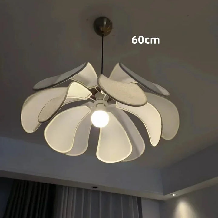 Cream Fabric Pendant Light – Nordic French Retro Chandelier