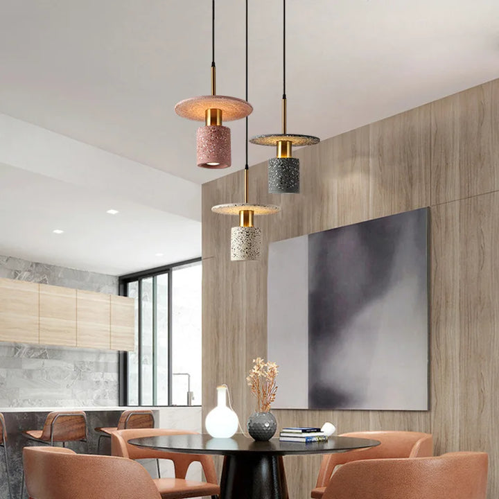 Modern Terrazzo Pendant Lamp for Bedroom & Dining Room