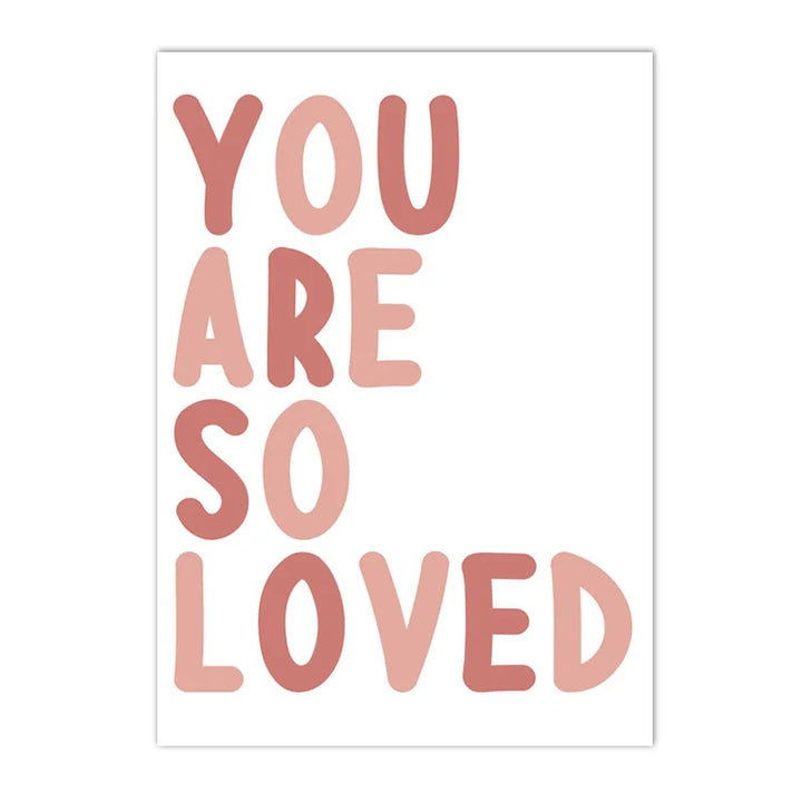 Pink Rainbow Quote Canvas Print – Cartoon Nursery Wall Art for Baby Girls | Unframed Nordic Poster Set for Kids Room Decor