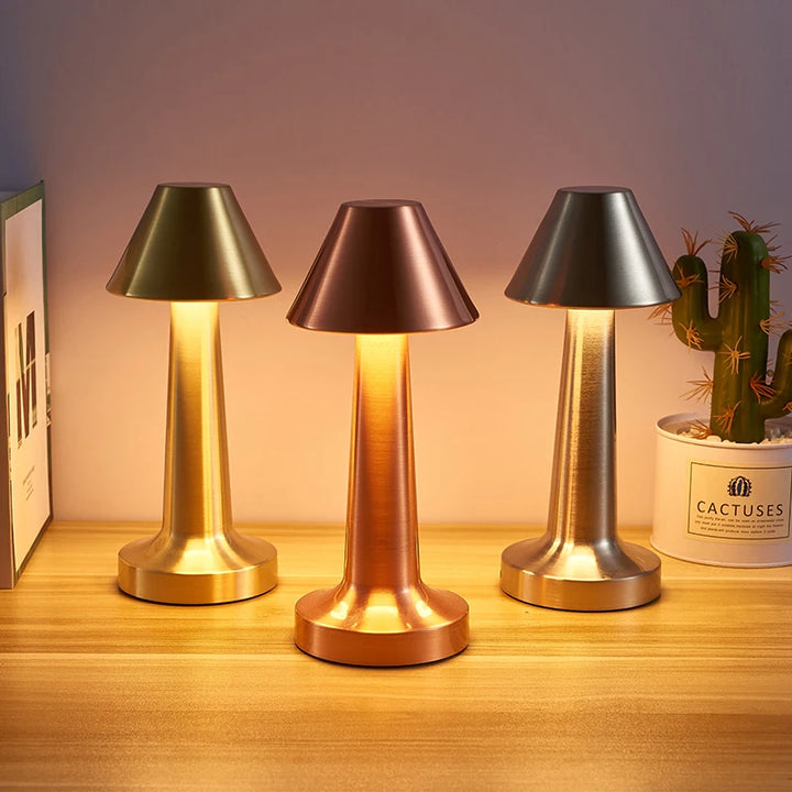 Rechargeable LED Touch Table Lamp – Cordless Bedside & Desk Light for Bedroom, Restaurant & Bar Decor
