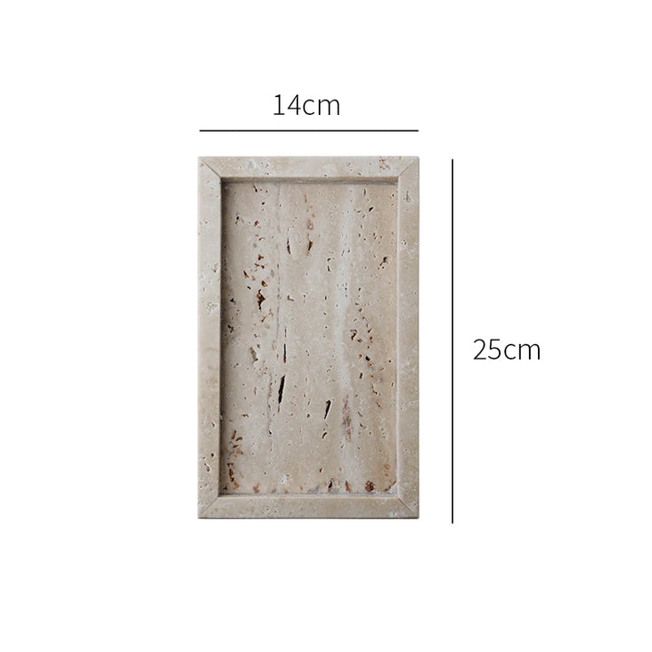 Minimalist Travertine Marble Tray – Vanity & Jewelry Decor