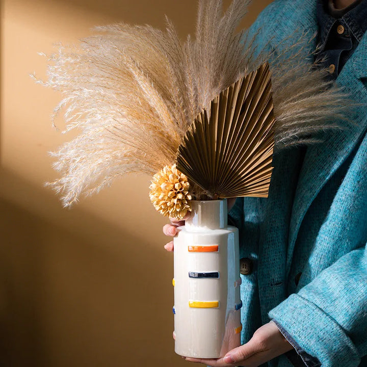 Colorful Ceramic Dopamine Vase – Modern Table Decor