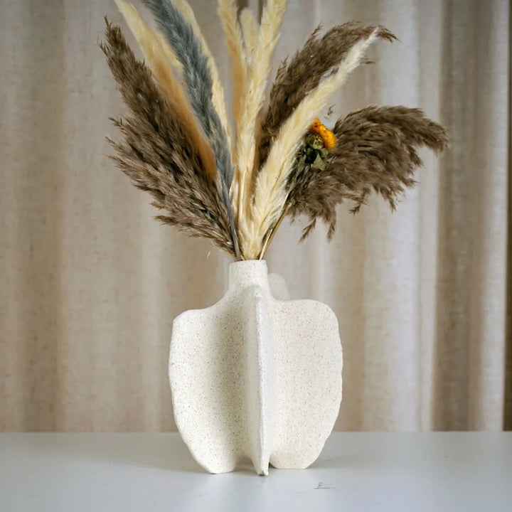 Ceramic Coastal Vase – Nordic Starfish & Waves Decor