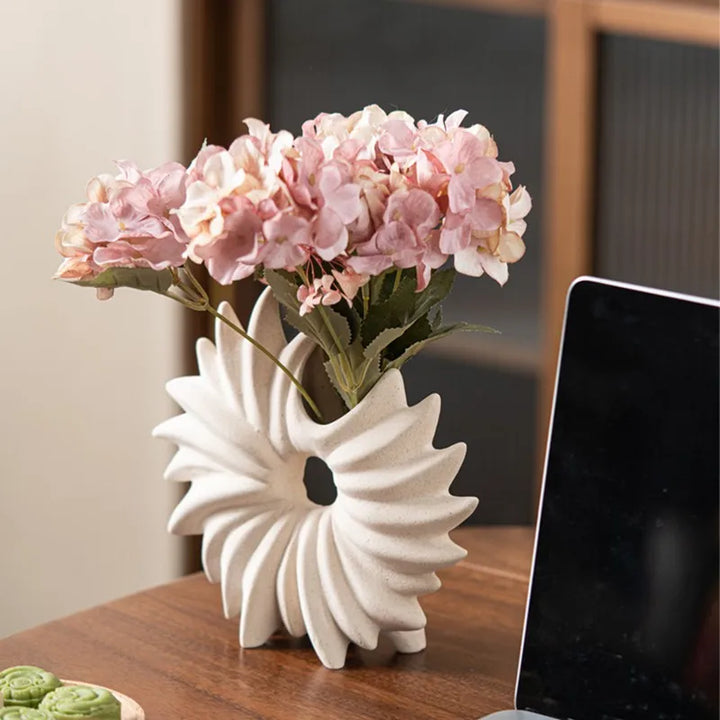 Sea Anemone Ceramic Vase – Boho Modern Centerpiece