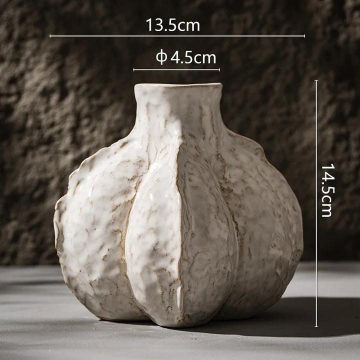 Unique Ceramic Nordic Vase – Modern Boho Table Centerpiece